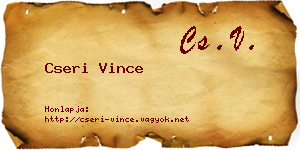 Cseri Vince névjegykártya