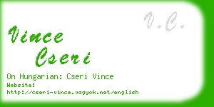 vince cseri business card